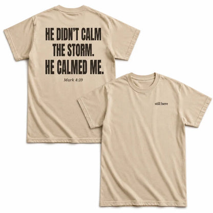 He Didn't Calm The Storm He Calmed Me T-Shirt, Christian Faith Bible Verse Shirt