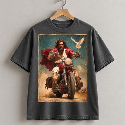 Jesus Motorcycle T-Shirt, Christian Biker Vintage Graphic Tee