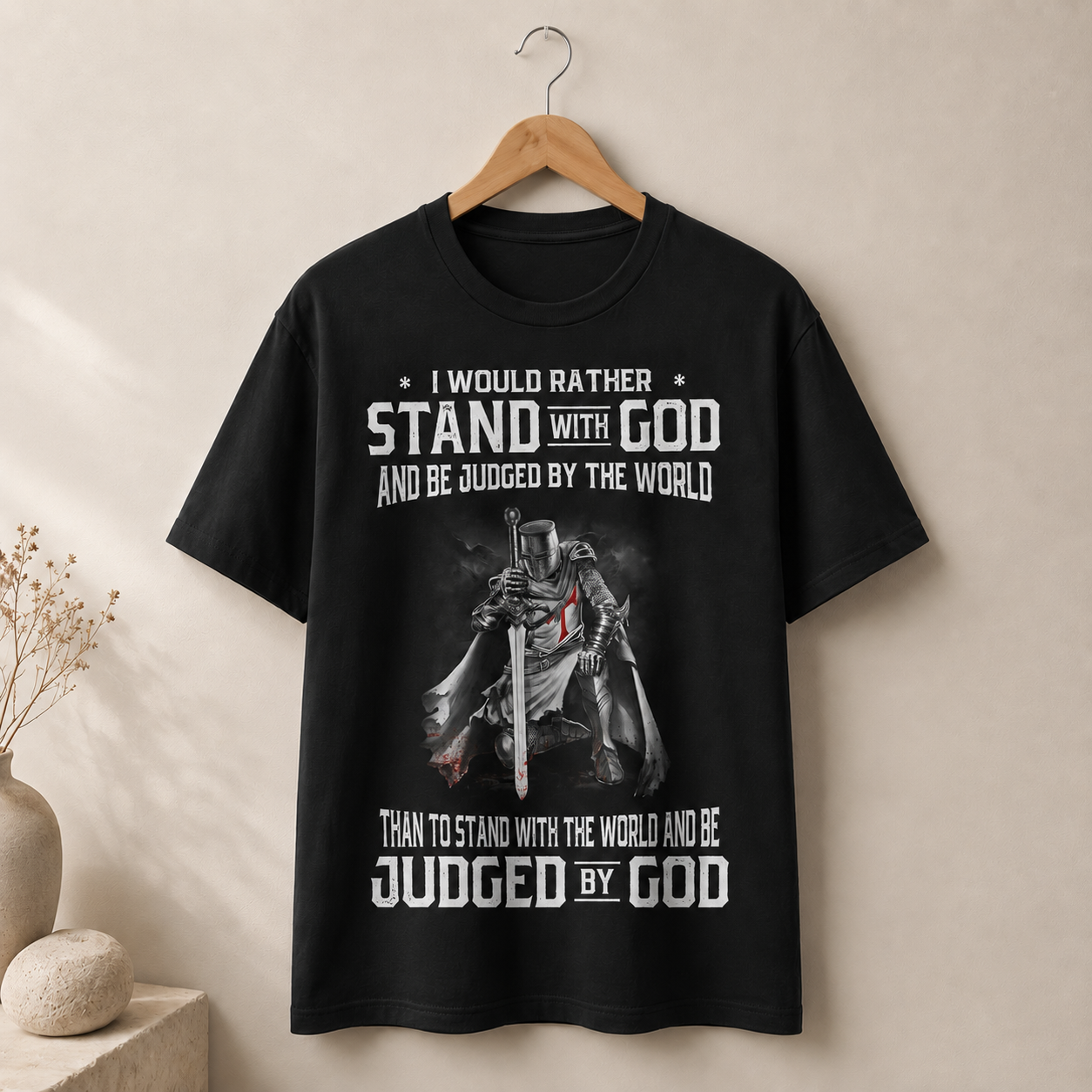 Men Stand With God T-Shirt Jesus Christian