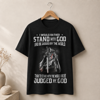 Men Stand With God T-Shirt Jesus Christian
