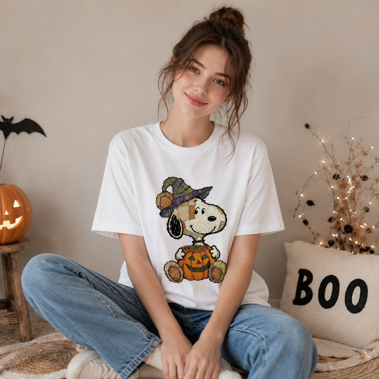 Cute Halloween Pumpkin T-Shirt, Cozy Fall Graphic Tee, Spooky Season Shirt