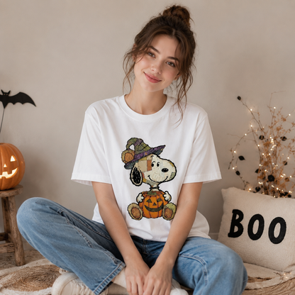 Cute Halloween Pumpkin T-Shirt, Cozy Fall Graphic Tee, Spooky Season Shirt