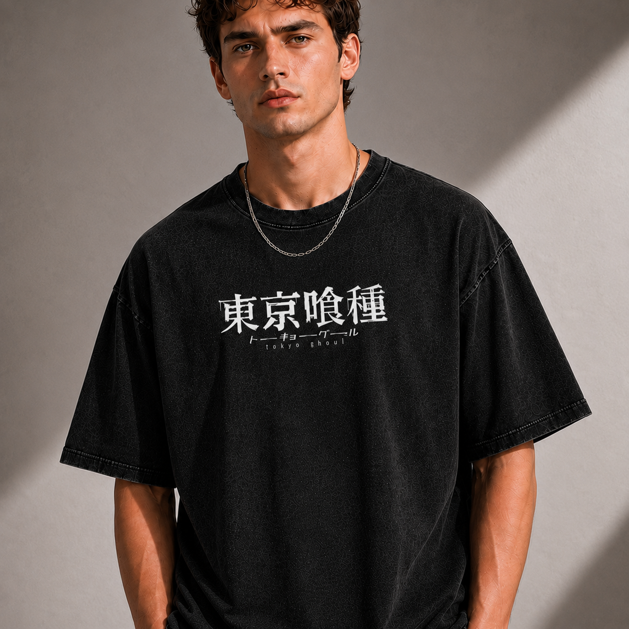Tokyo Ghoul Ken Acid Washed Oversized Anime T-Shirt