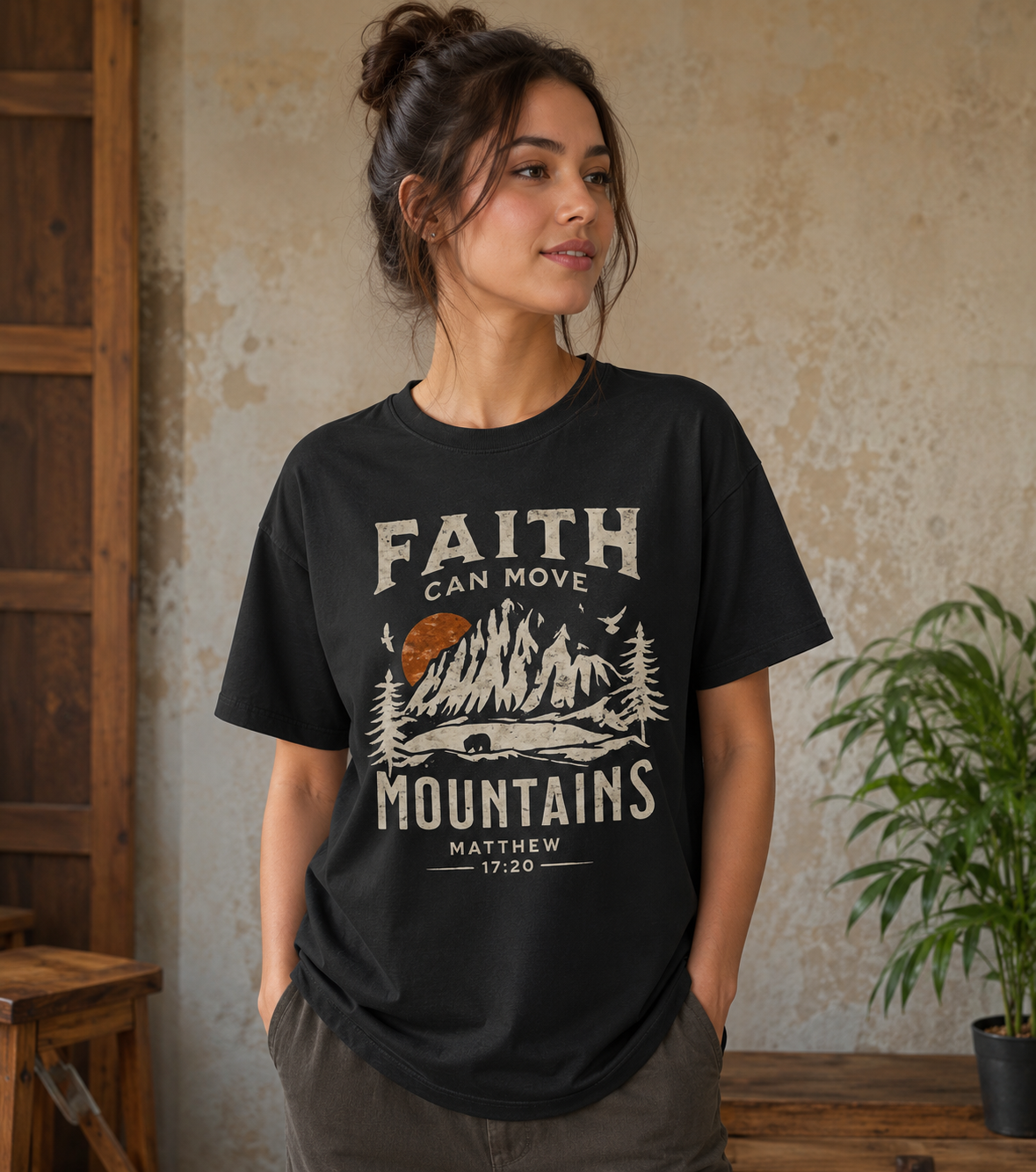 Faith Can Move Mountains Graphic T-Shirt