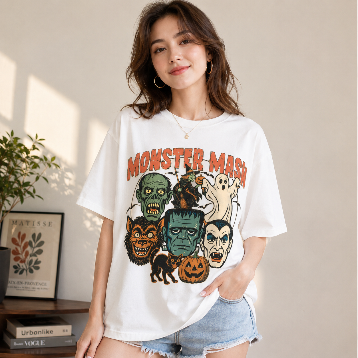 Retro Halloween Monster T-Shirt