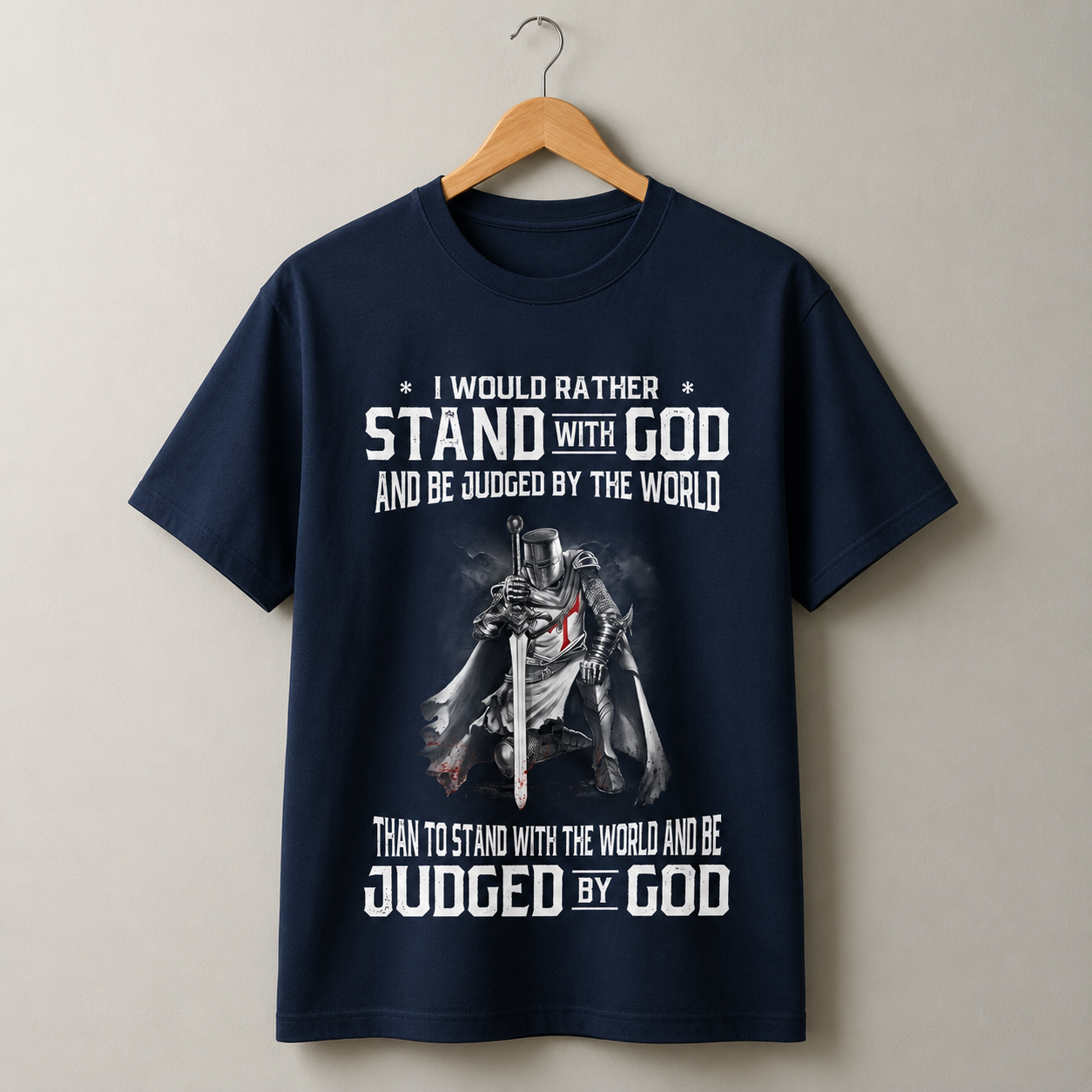 Men Stand With God T-Shirt Jesus Christian