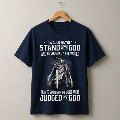 Men Stand With God T-Shirt Jesus Christian