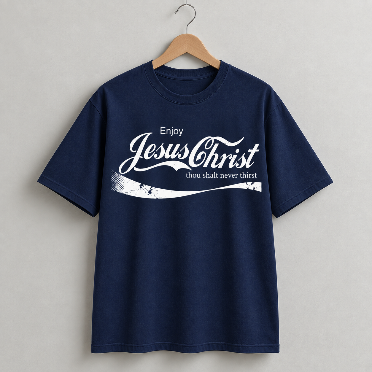 Jesus Christ Faith Graphic Tee Christian Retro Cola
