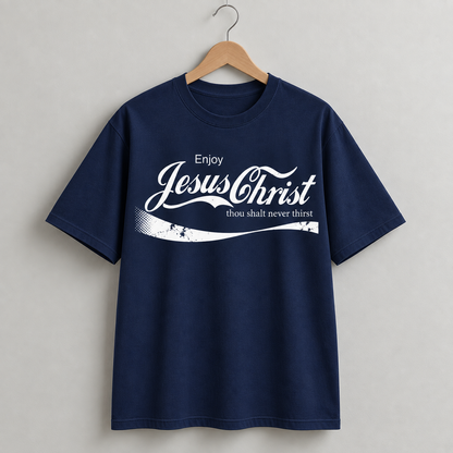 Jesus Christ Faith Graphic Tee Christian Retro Cola