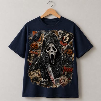 Ghostface Halloween Horror Graphic Tee Vintage Scream