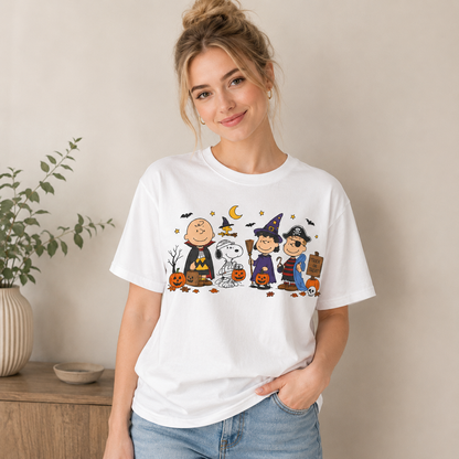 Peanuts Gang Halloween T-Shirt | Snoopy & Charlie Brown Trick or Treat Tee