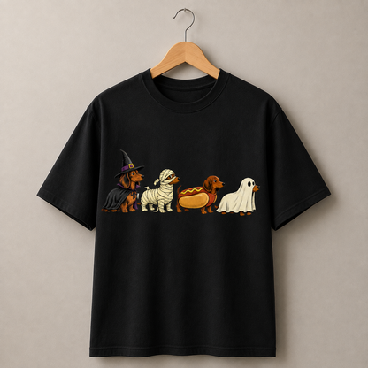 Halloween Dachshund Dogs Graphic T-Shirt Dog Lover