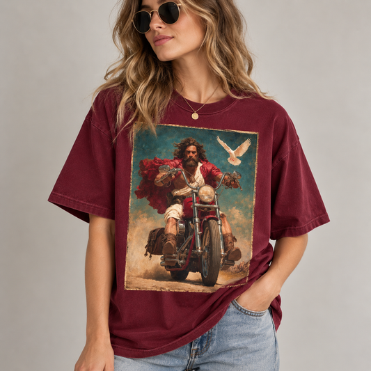 Jesus Motorcycle T-Shirt, Christian Biker Vintage Graphic Tee