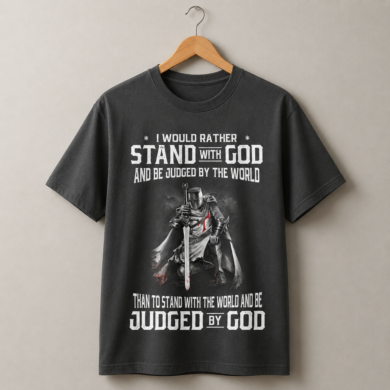 Men Stand With God T-Shirt Jesus Christian
