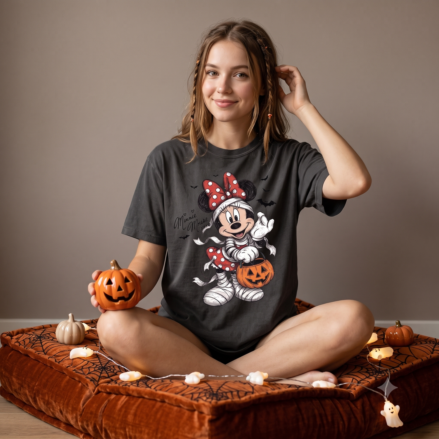 Disney Halloween Mickey and Minnie Shirt Jack's Lantern