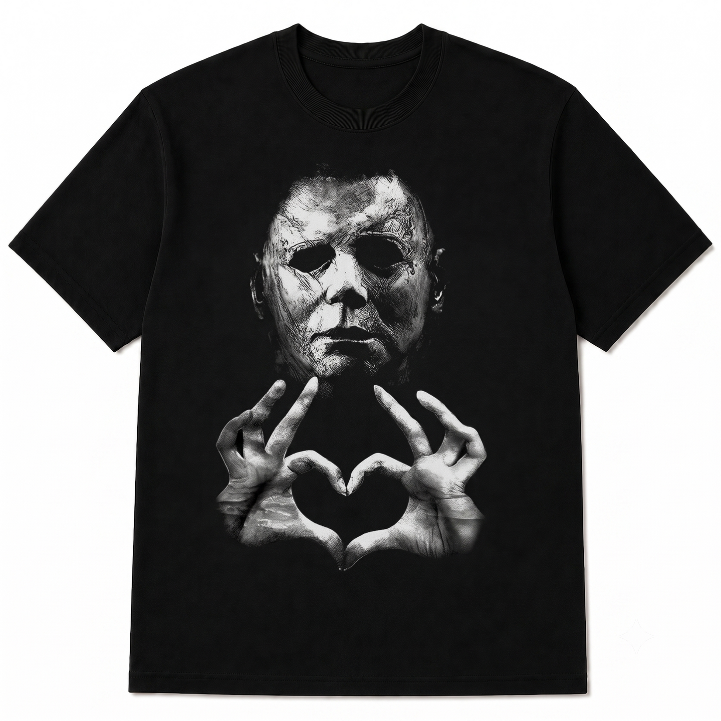 Michael Myers Heart Hands Graphic Horror Movie Halloween Tee