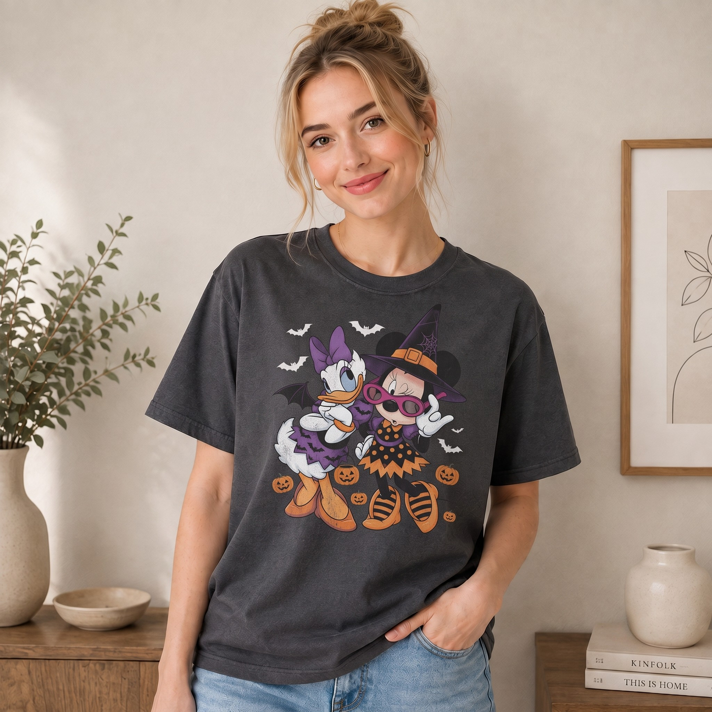Disney Halloween Shirt - Minnie Mouse & Daisy Duck Witch - Spooky Besties Graphic Tee