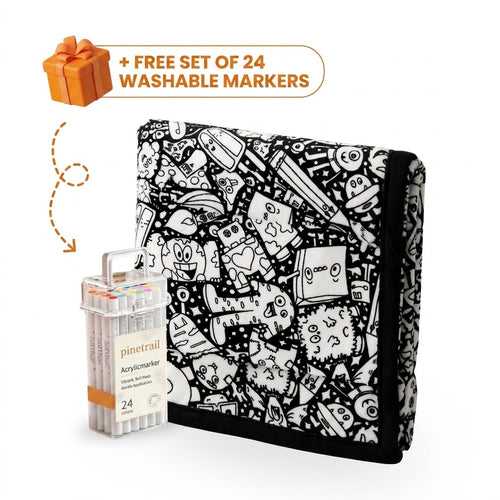 DIY Coloring Blanket with 24 Markers