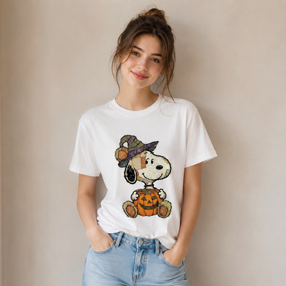 Cute Halloween Pumpkin T-Shirt, Cozy Fall Graphic Tee, Spooky Season Shirt