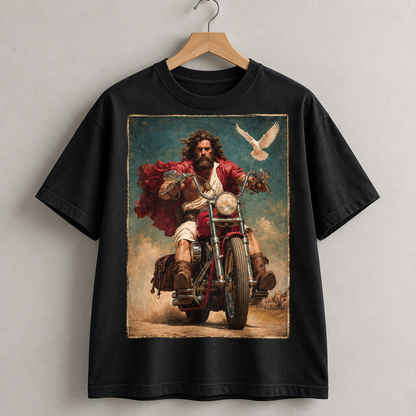 Jesus Motorcycle T-Shirt, Christian Biker Vintage Graphic Tee