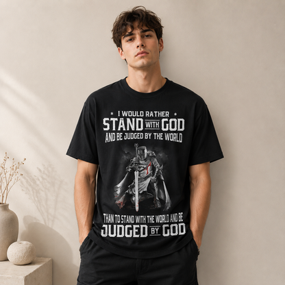 Men Stand With God T-Shirt Jesus Christian