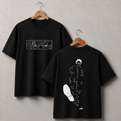 Jujutsu Kaisen Gojo Satoru Anime T-Shirt – Front & Back Graphic Unisex Black Tee