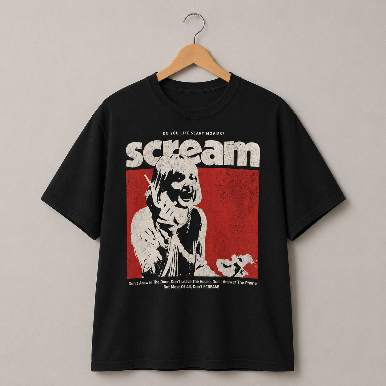 Scream Horror Movie Graphic Tee Vintage Scary Movie