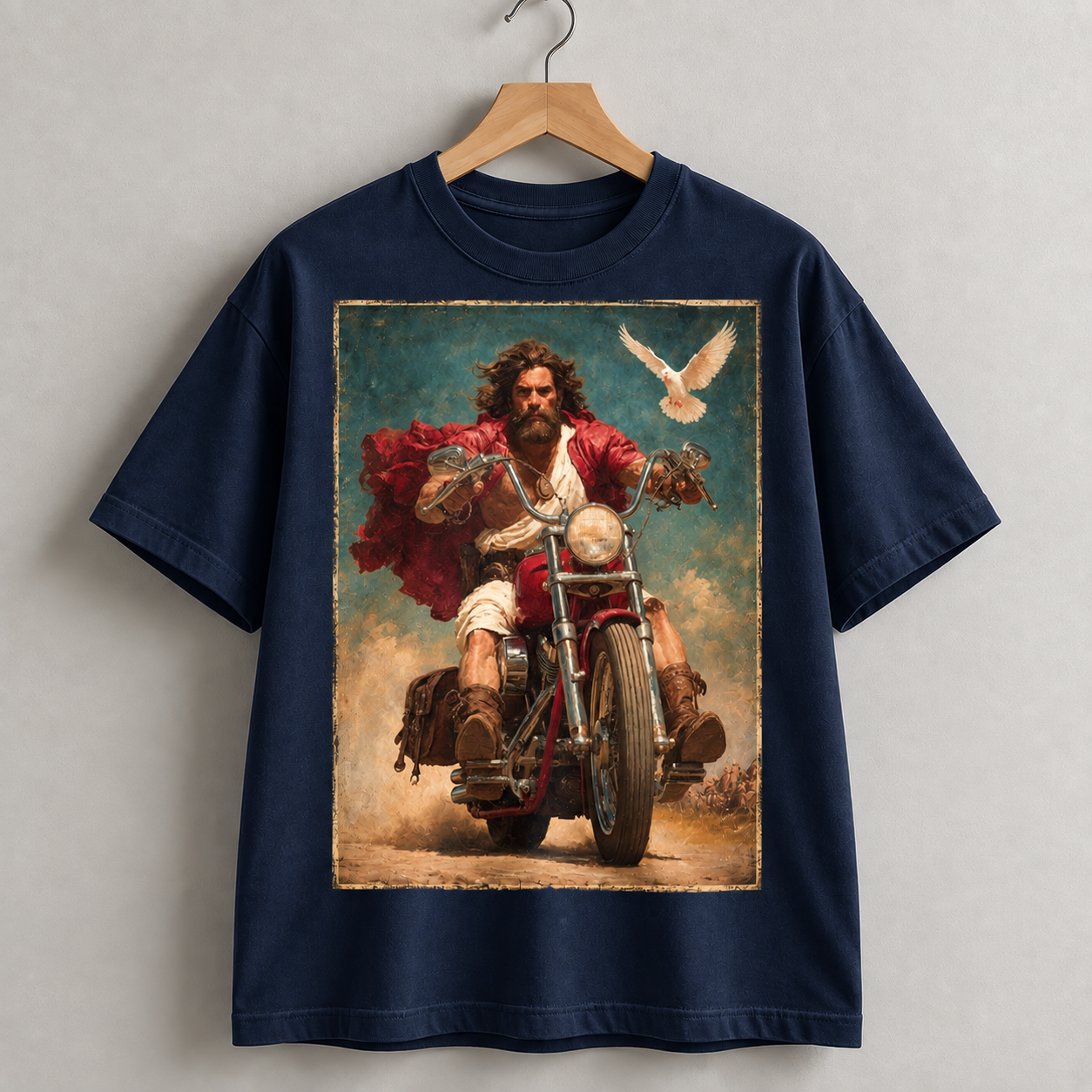 Jesus Motorcycle T-Shirt, Christian Biker Vintage Graphic Tee