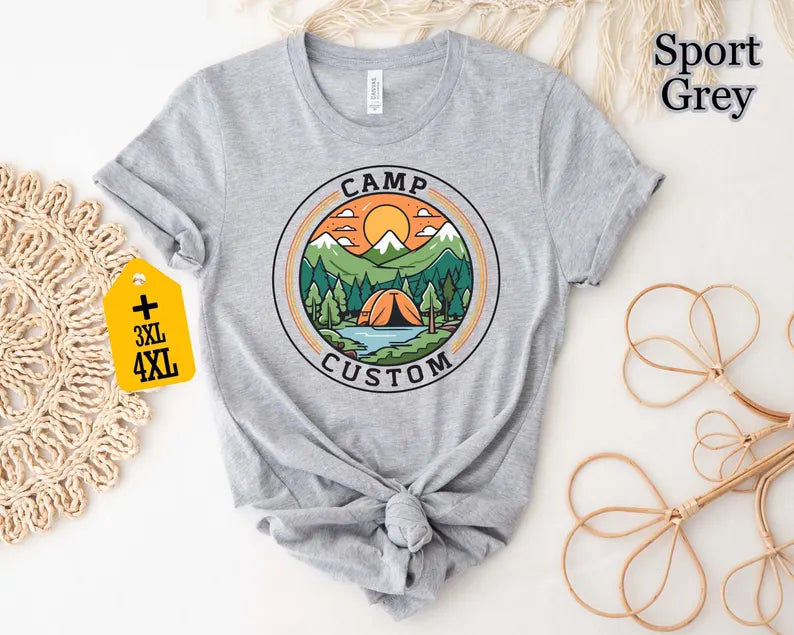 Camp Shirt, Family Camping T-Shirt, Camp Crew Tee, Friends Group Gift, Outdoor Adventure Top, Camping Family Trip, Nature Lover Gift