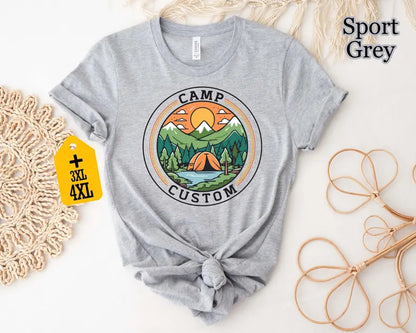 Camp Shirt, Family Camping T-Shirt, Camp Crew Tee, Friends Group Gift, Outdoor Adventure Top, Camping Family Trip, Nature Lover Gift