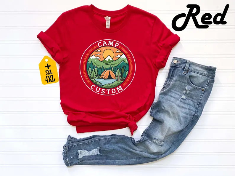 Camp Shirt, Family Camping T-Shirt, Camp Crew Tee, Friends Group Gift, Outdoor Adventure Top, Camping Family Trip, Nature Lover Gift