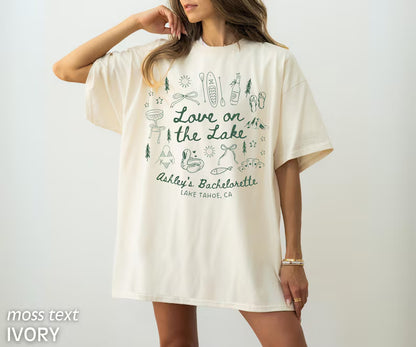 Lake Bachelorette Party Shirts, Love on the Lake, Outdoorsy Bachelorette, Mountain Bridal Party, Camping Bachelorette, Comfort Colors