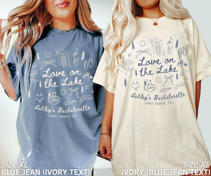 Lake Bachelorette Party Shirts, Love on the Lake, Outdoorsy Bachelorette, Mountain Bridal Party, Camping Bachelorette, Comfort Colors