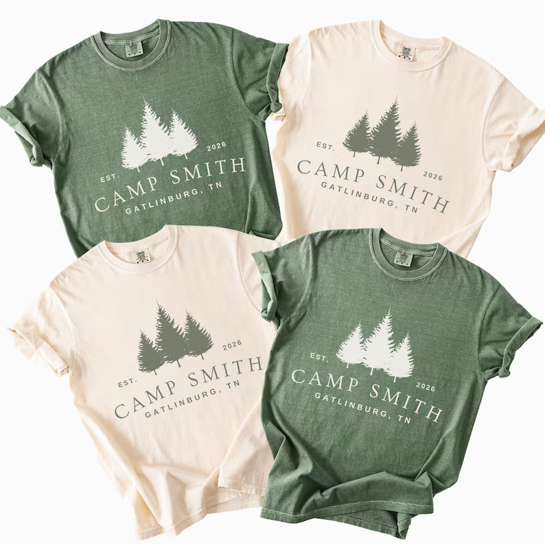 Family Camping Shirt Comfort Colors Custom Matching Camp Shirts Retro Camping T-shirt The Mountains Tshirts Camp Lovers Tee Adventure Shirts