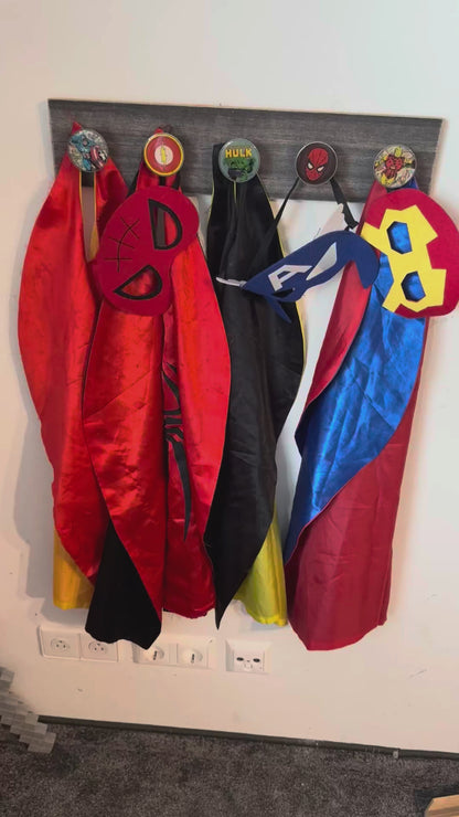 Kids Halloween Superhero Costumes: Capes and Masks Set