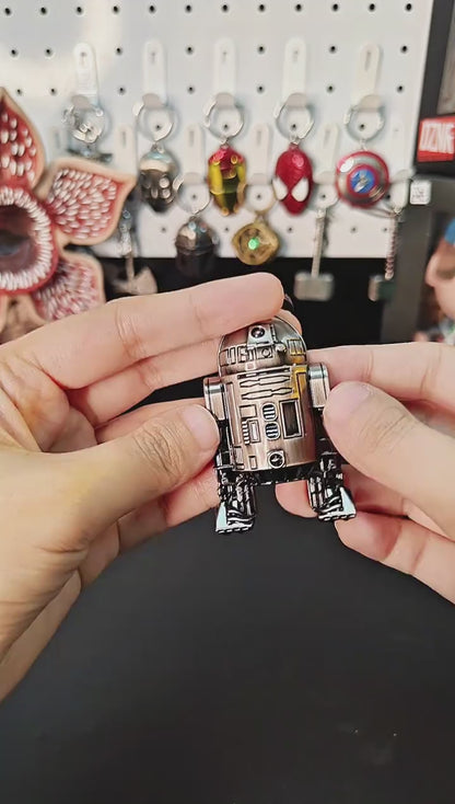 Star Wars 3D Metal Keychain - Mandalorian Falcon R2-D2 Keyring (1PC)