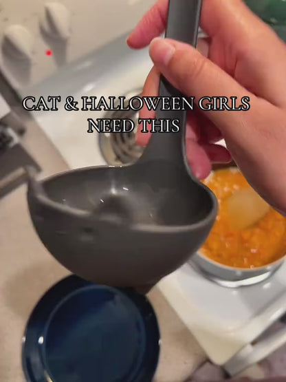 OTOTO Katie Cat Soup Ladle - Standing Heat Resistant Kitchen Ladle