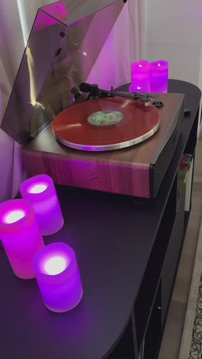 6-Pack Color Changing Flameless LED Pillar Candles with Remote & Timer
