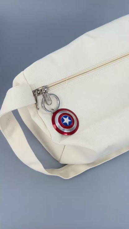 Marvel Avengers 3D Metal Keychain - Thor Hammer & Captain America Shield Keyring